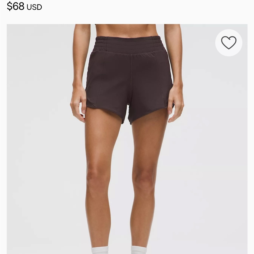 lululemon Hotty hot high rise lined short 4”